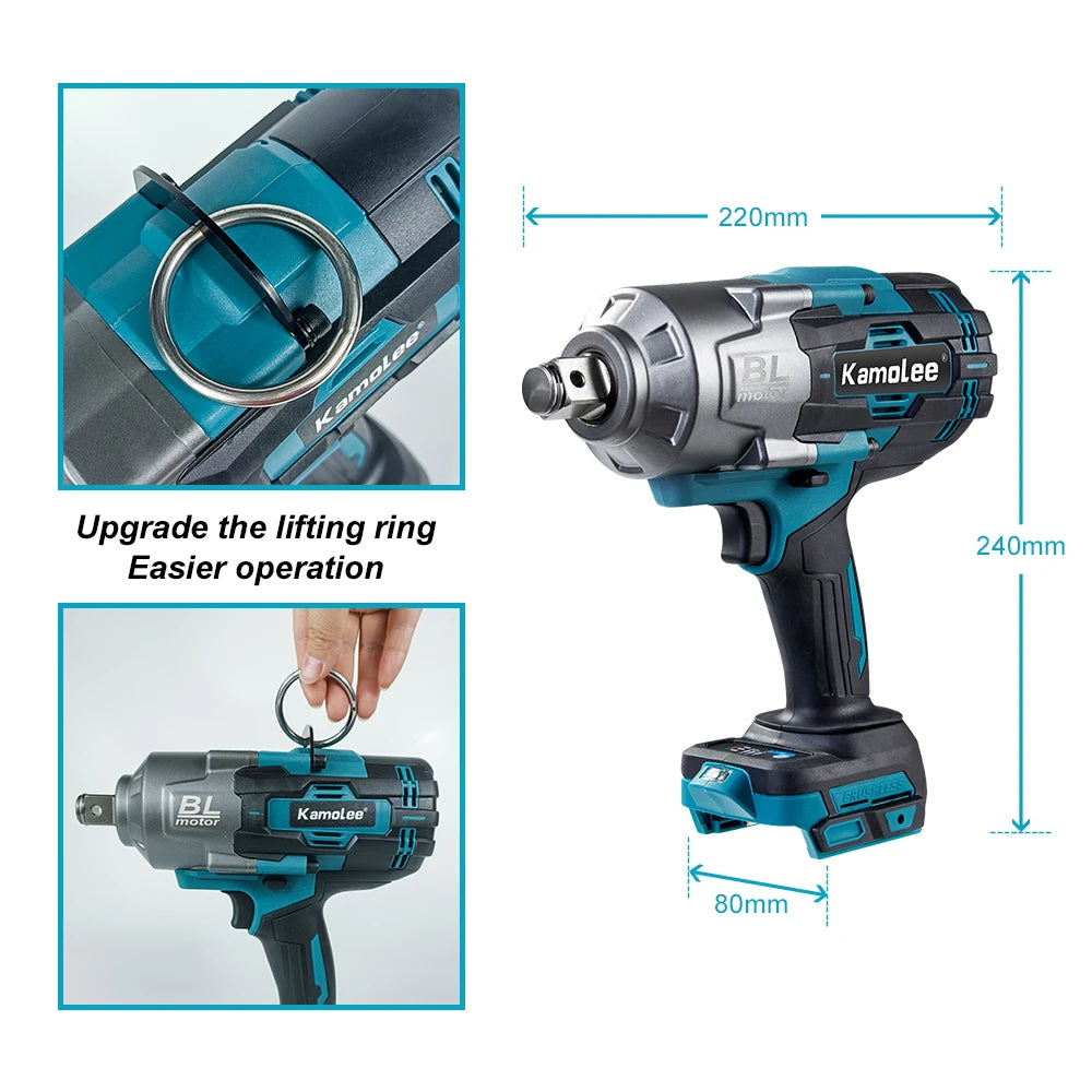 Kamolee 3100NM Brushless Electric Impact Wrench - Smarsty