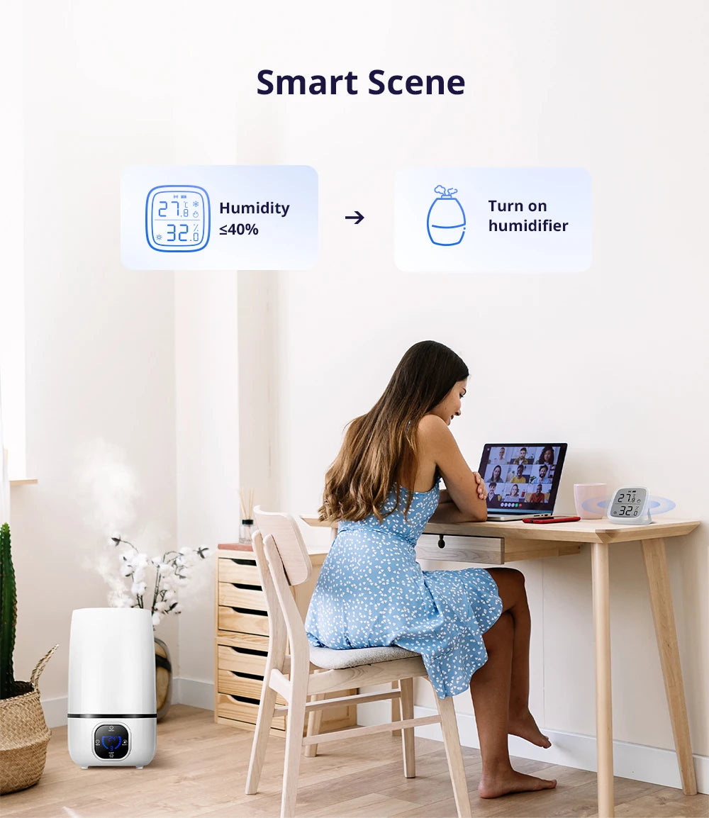 Smart Temperature Humidity Sensor Compatible with Zigbee Technology - Smarsty