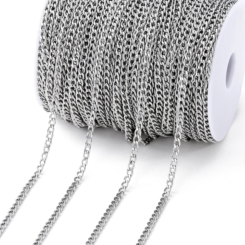 No Fade 2M Gold Stainless Steel Beaded Chain Durable - Smarsty