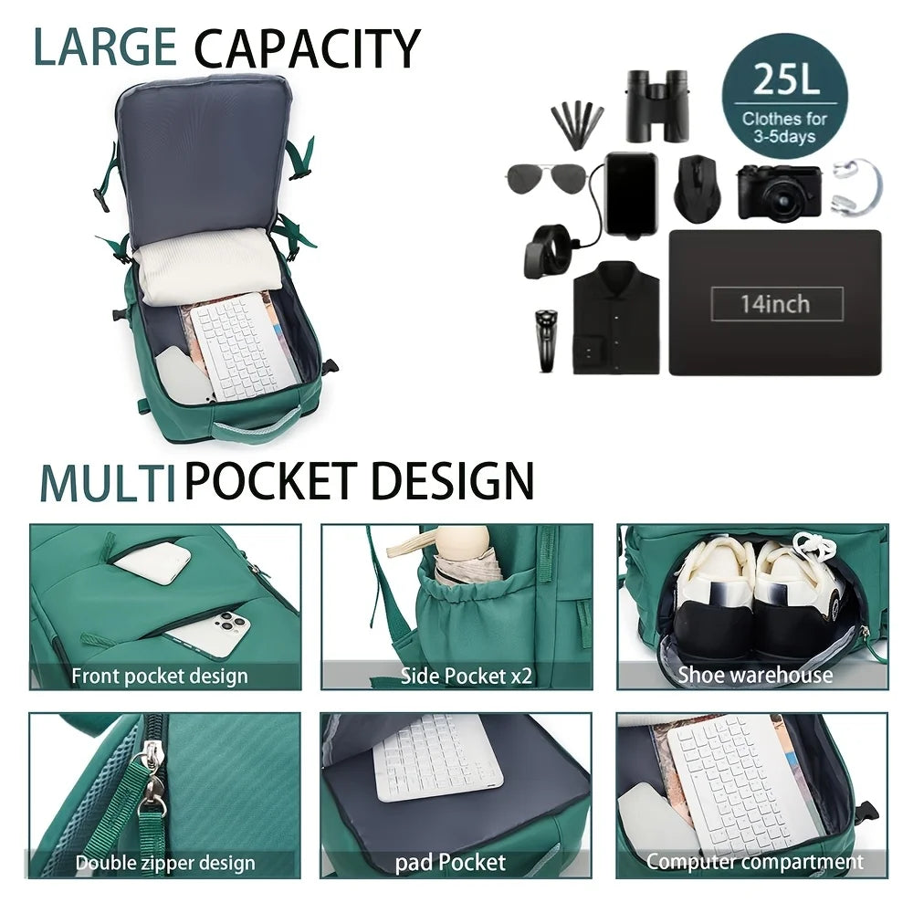 Couples Leisure Lightweight Backpack Travel Backpack Female New Backpack Student Schoolbag Large Capacity Travel Commuter Luggag - Smarsty