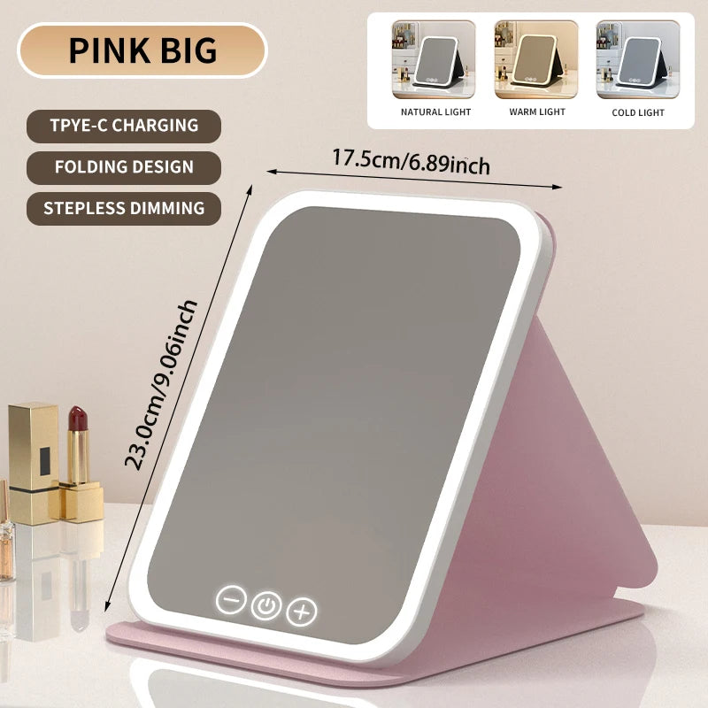 Dimmable LED Makeup Mirror with Touch Screen Convenience - Smarsty