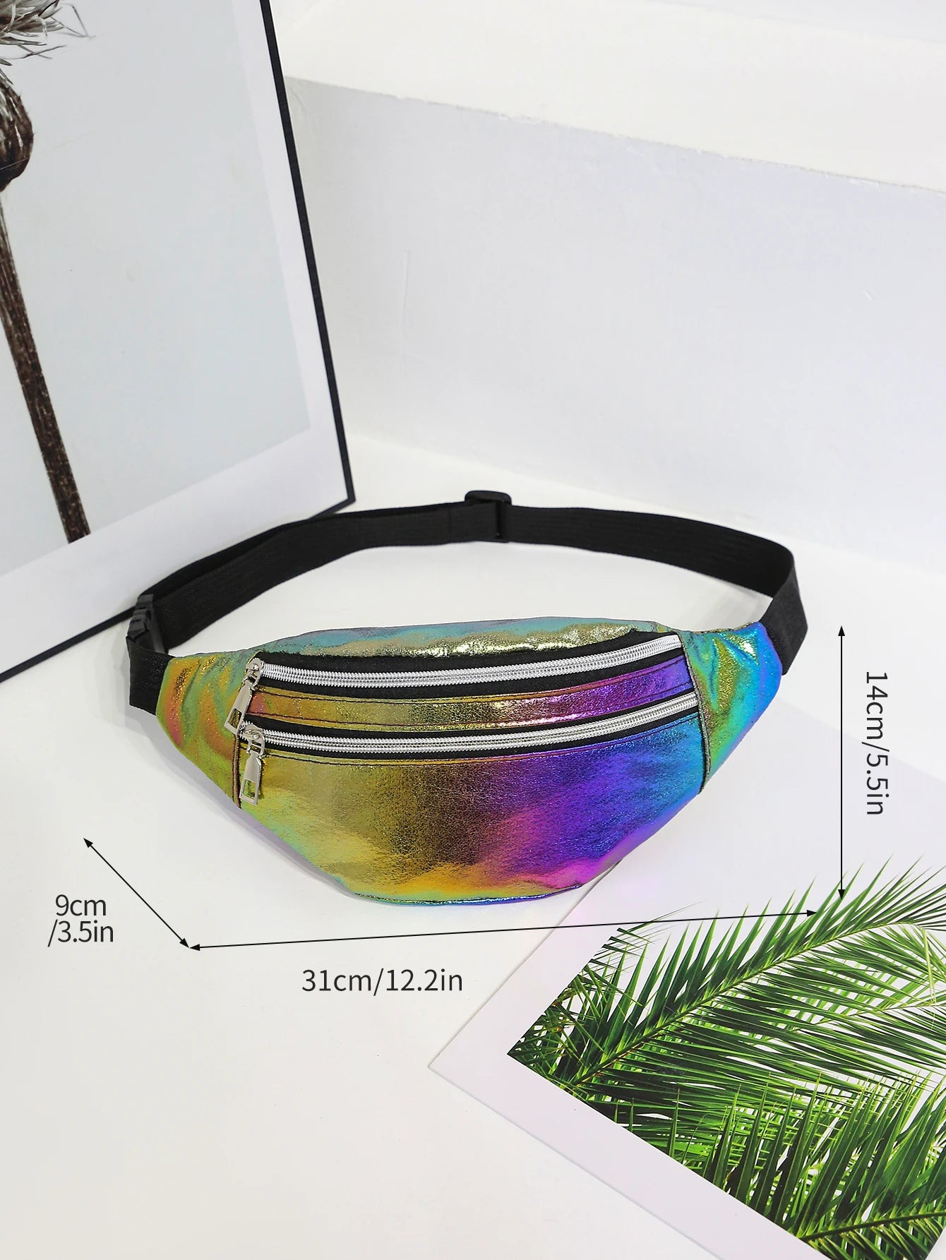Holographic Fanny Pack Waist Bag For Travel And Beach - Smarsty