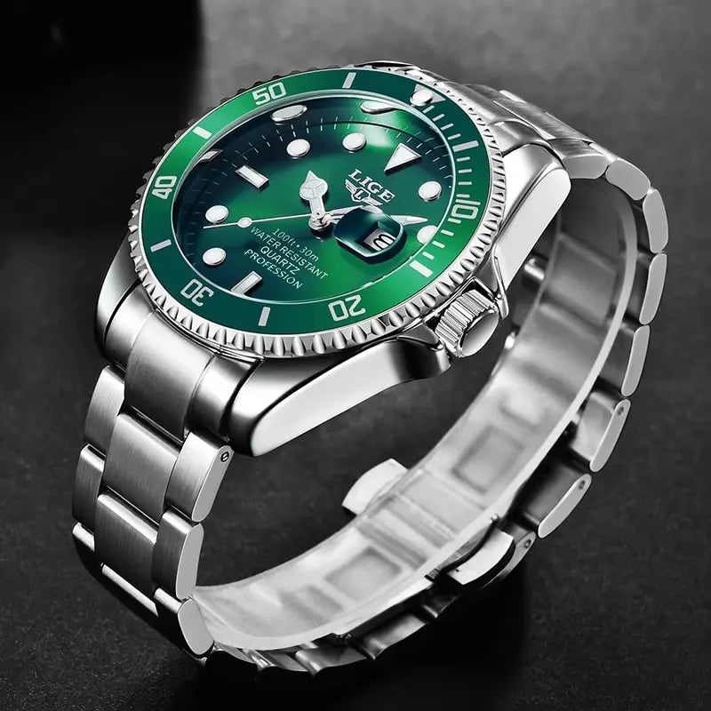 LIGE Luxury Waterproof Diver Watch for Men - Smarsty