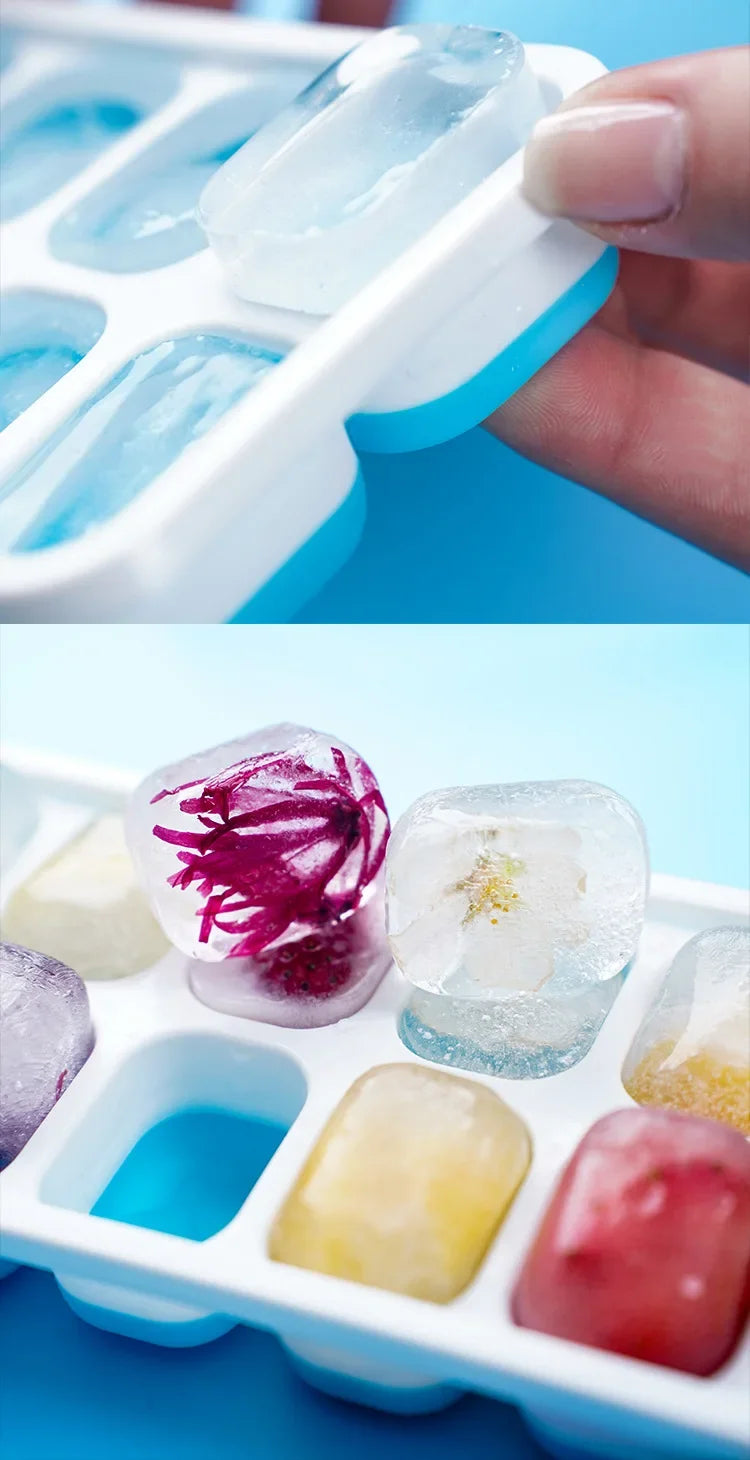 14 Grid Ice Cube Tray Silicone Mold Square Ice Cube Tray Mold Ice Cube Maker Non-toxic Durable Bar Pub Wine Ice Blocks Maker - Smarsty