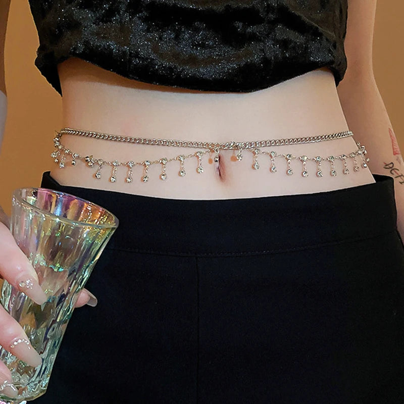 Luxury Rhinestone Belly Chain for Beach Rave - Smarsty