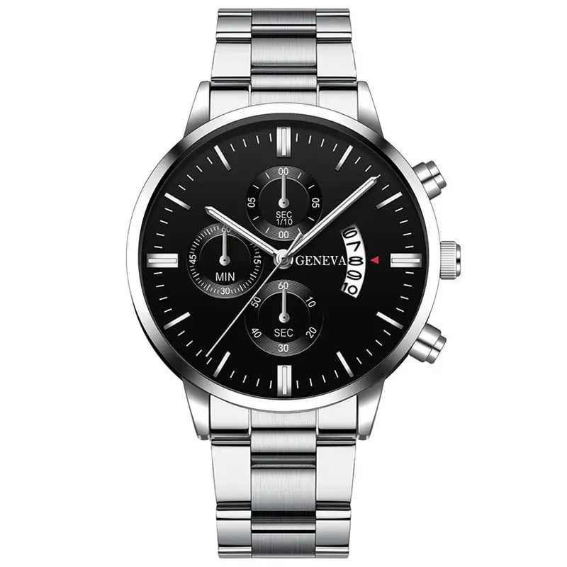 Luxury Silver Stainless Steel Quartz Watch for Men - Smarsty