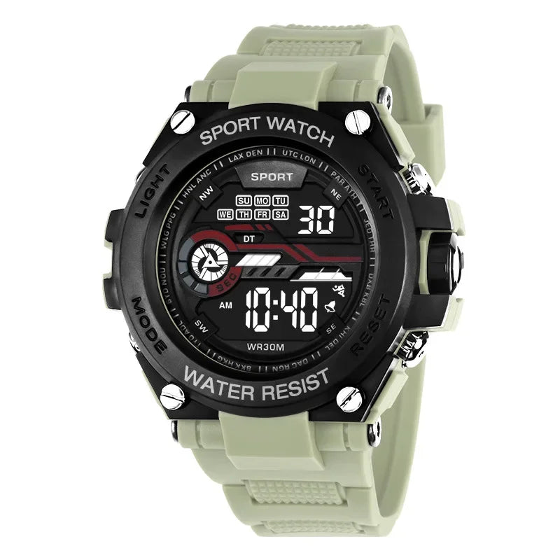 YIKAZE Men's Waterproof Sports Watch with LED Display - Smarsty