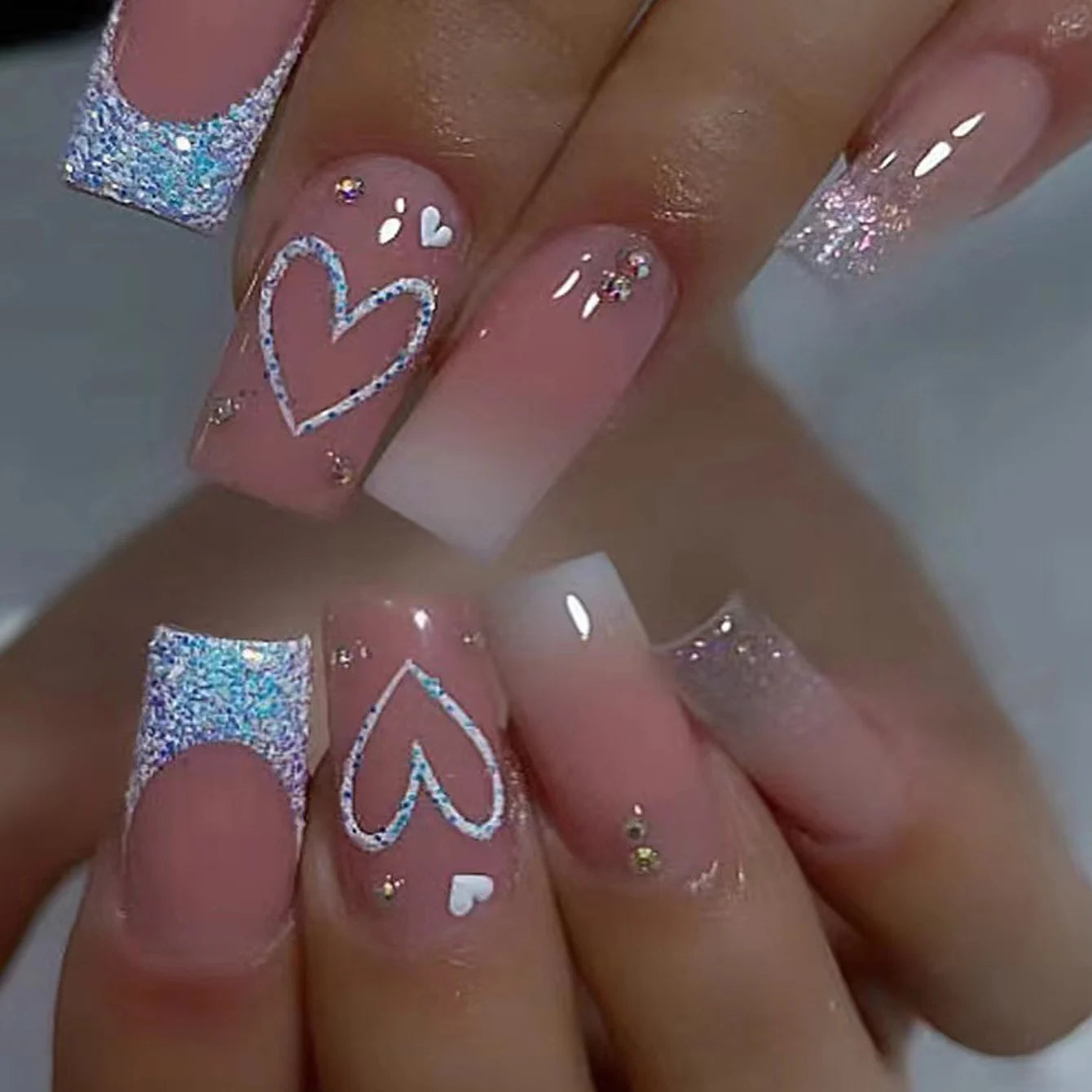 Medium Pink Ballerina Press On Nails Set - Smarsty