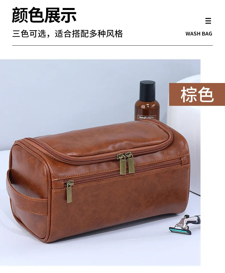 Men Luxury Toiletry Bag Travel Organizer With Hanging Hook - Smarsty