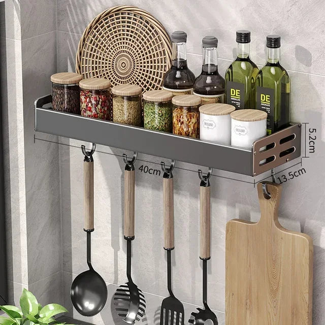 New Kitchen Storage Rack Seasoning Rack Wall-Mounted Condiment Multi-Functional Household kitchen organizer Storage Rack by Smarsty
