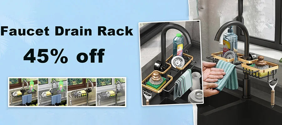 Home Storage Drain Basket Kitchen Sink Holder Adjustable Soap Sponge Shlf Hanging Drain Basket Bag Kitchen Accessories by Smarsty