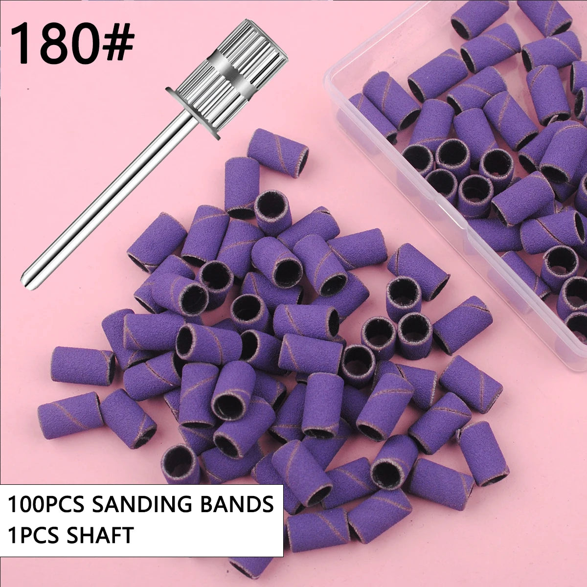 100 Pcs Sanding Bands Set for Nail Drill Care - Smarsty
