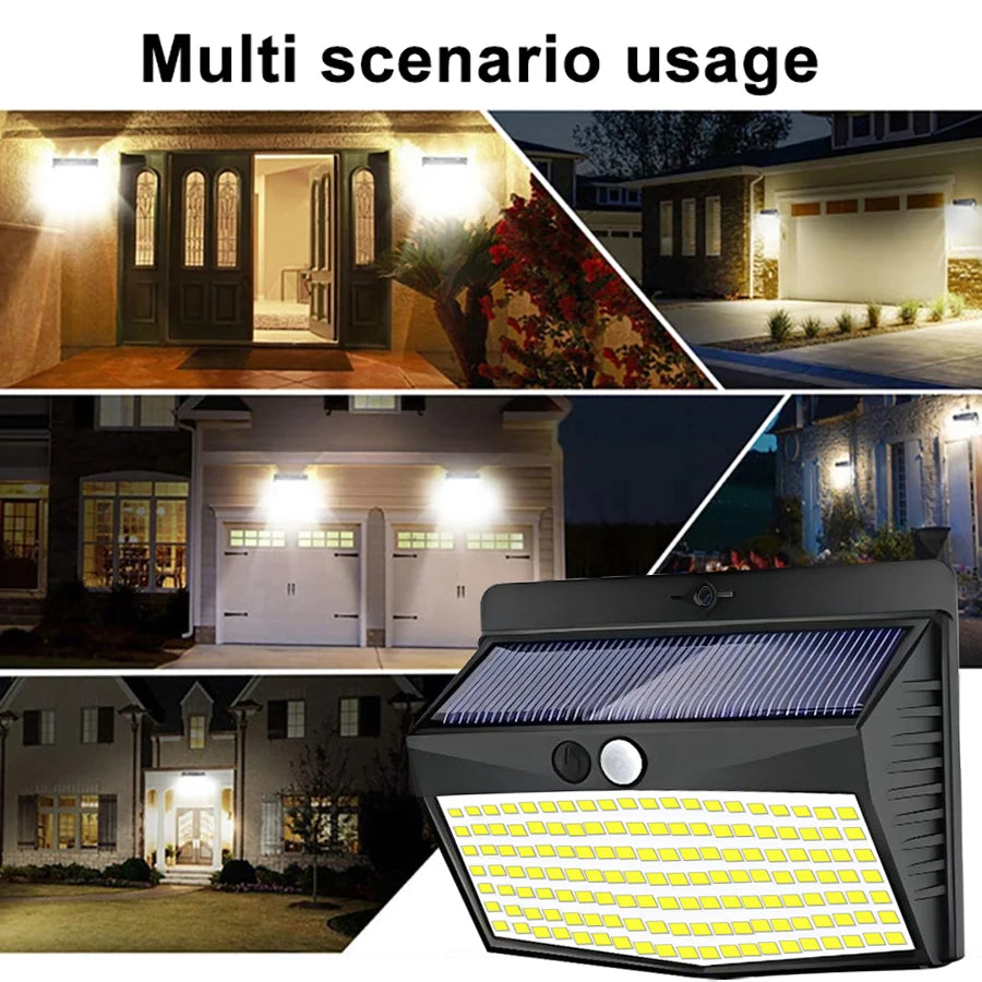 138 LED Solar Wall Lights with Motion Sensor - Smarsty