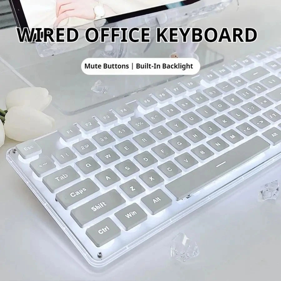 Silent All Metal 104 Key Keyboard For Office And Gaming