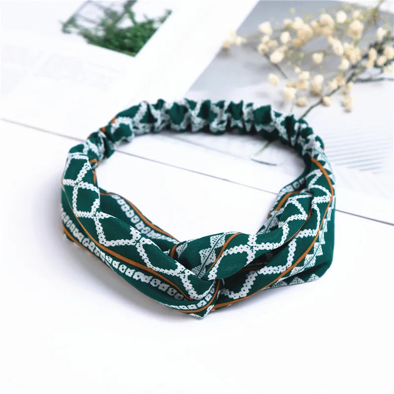 Bohemian Print Headbands For Women Vintage Turban Comfort - Smarsty