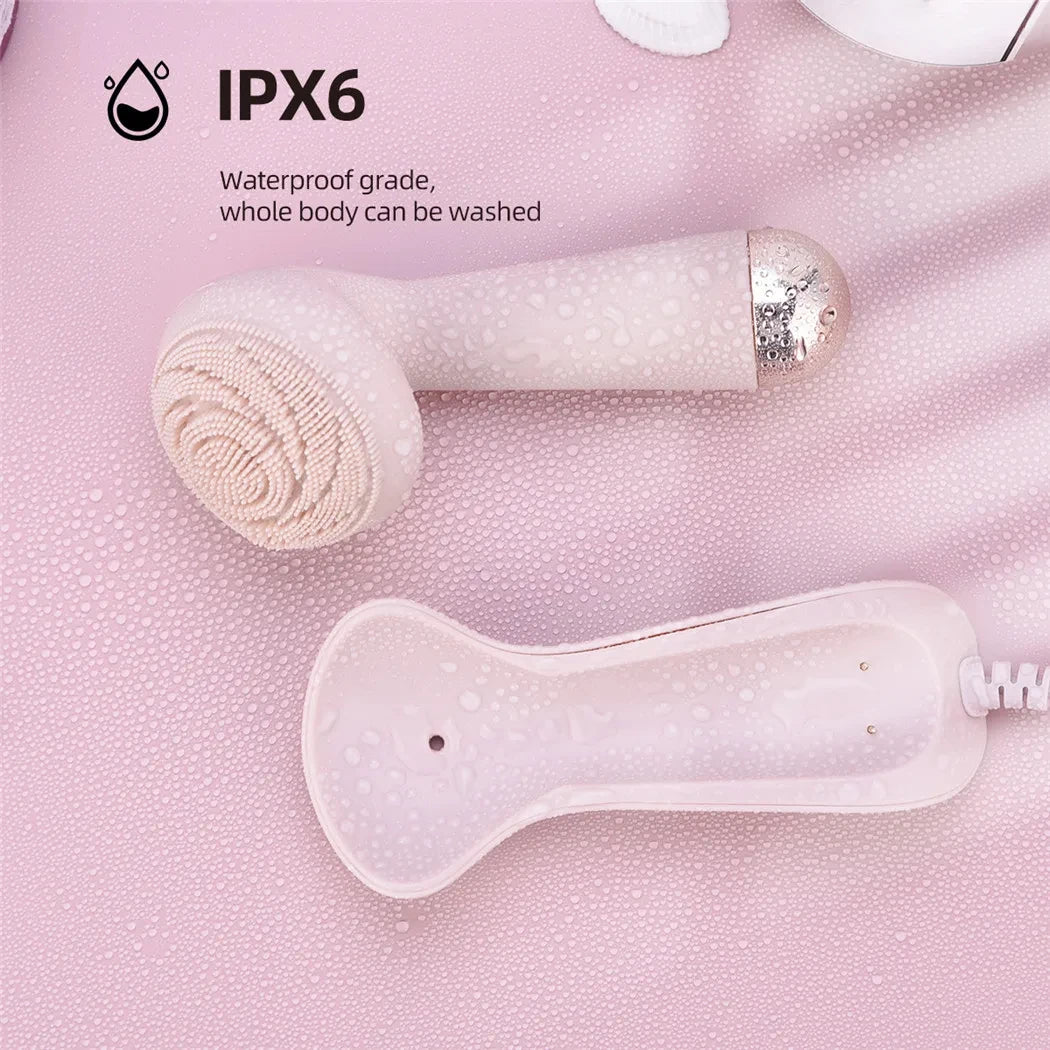 Electric Silicone Facial Brush with Vibration Massage - Smarsty