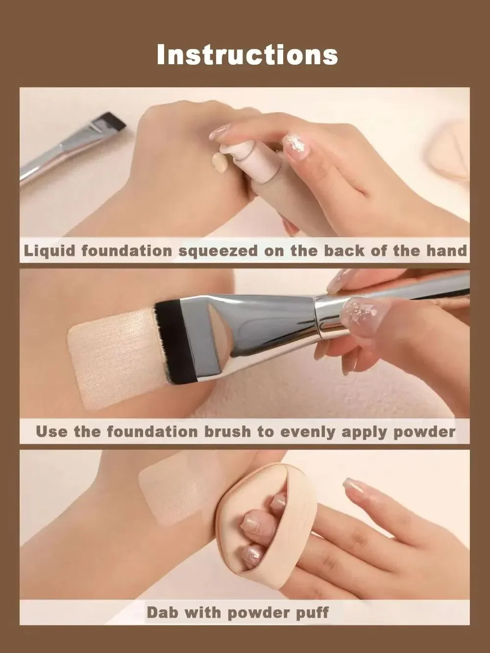 Ultra-thin Flat Foundation Brush for Seamless Makeup Application - Smarsty