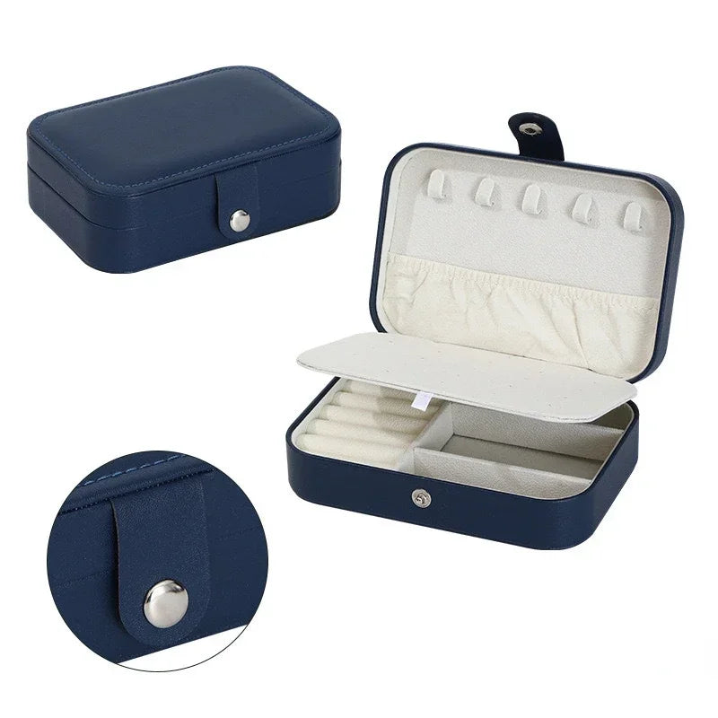 Luxury PU Leather Jewelry Box with Secure Lock - Smarsty