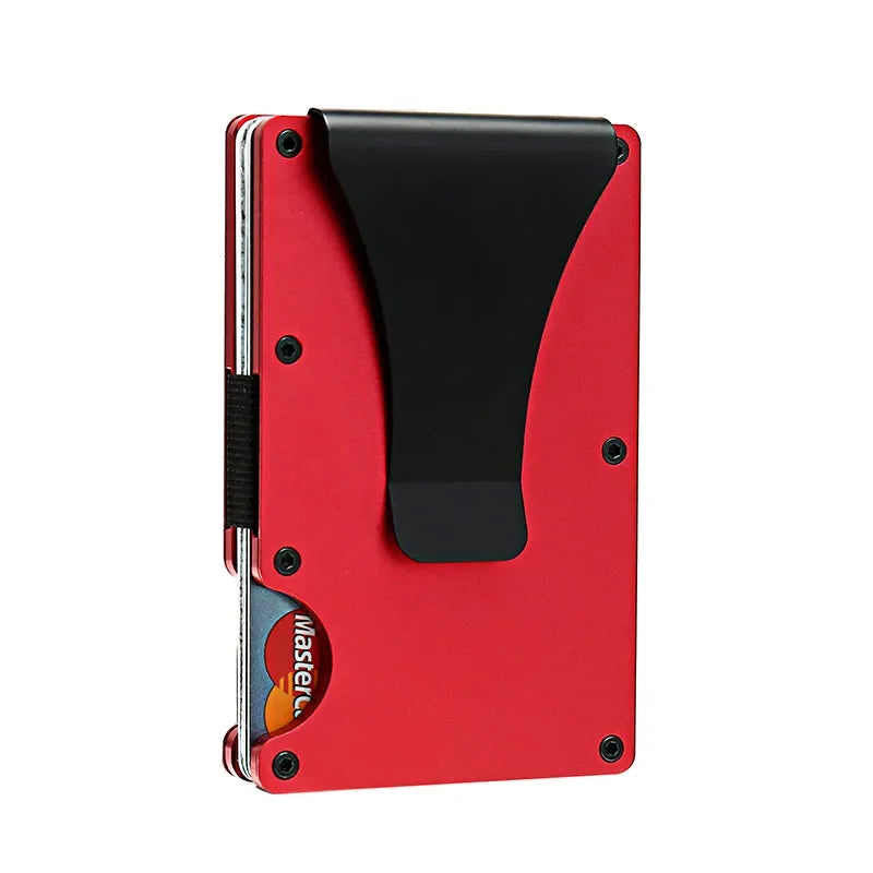 Carbon Fiber Metal Minimalist Slim Credit Card Holder Wallet Carteira for Men Cartera Tarjetero Hombre RFID Bank Cardholder Case