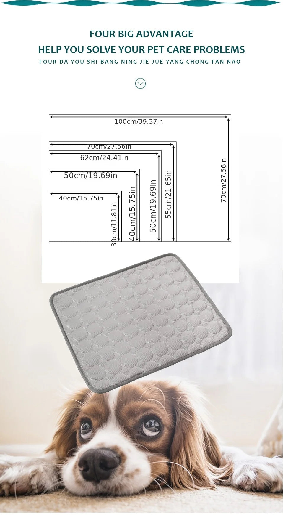 Extra Large Dog Cooling Mat for Summer Comfort - Smarsty