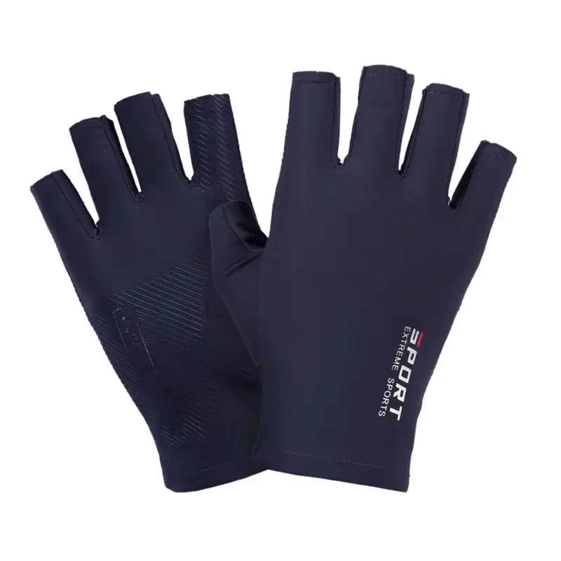 Ice Silk Half Finger Cycling Gloves Comfortable Fit - Smarsty