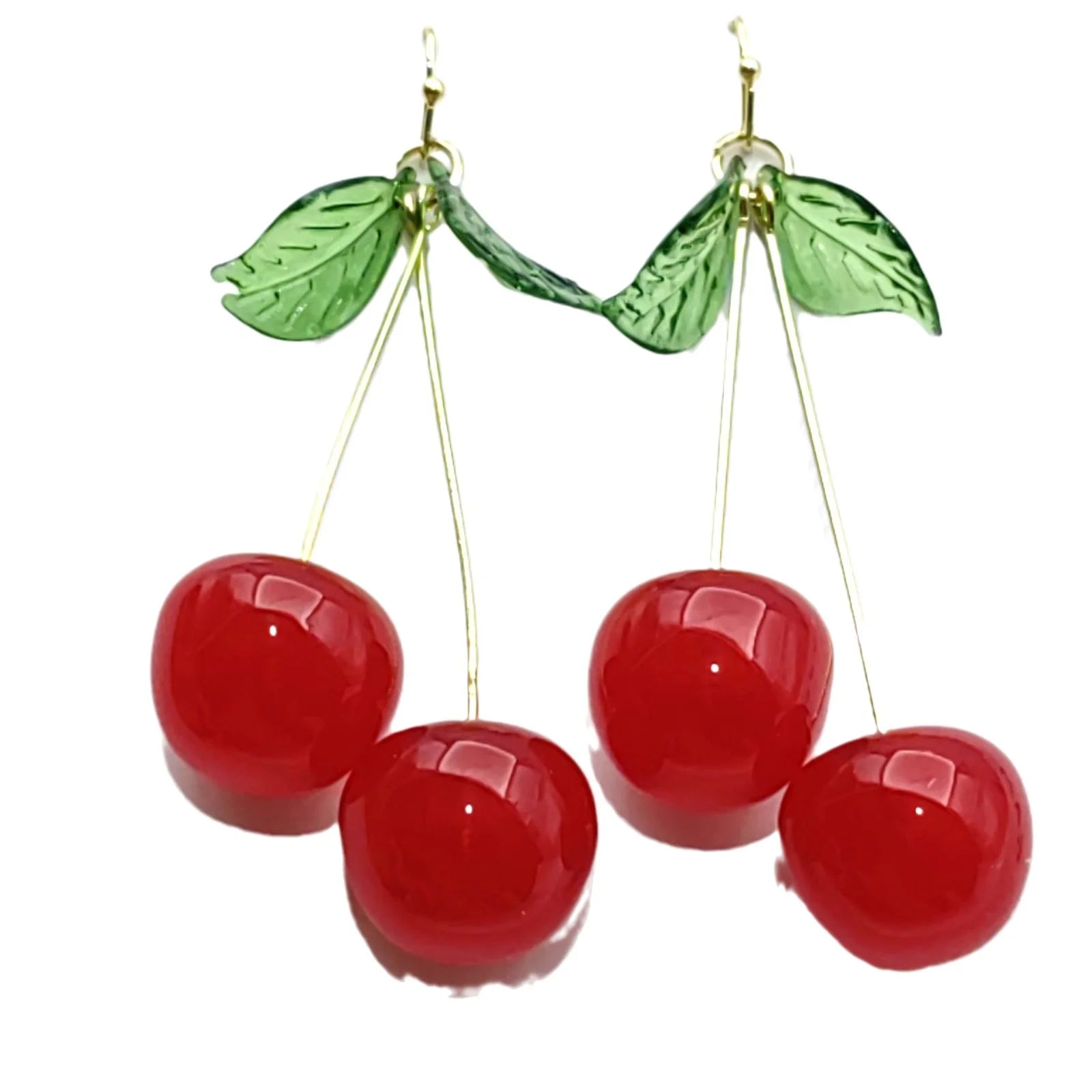 Cute Cherry Drop Earrings for Women - Trendy Summer Jewelry - Smarsty