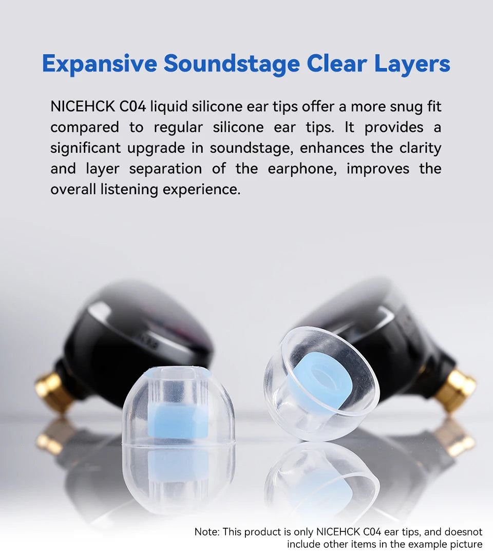 NICEHCK C04 Silicone Eartips for Enhanced Noise Isolation - Smarsty