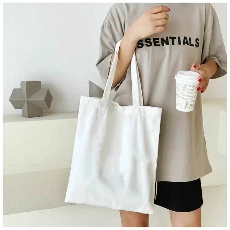 Large Capacity Canvas Tote Bag Folding Reusable Eco - Smarsty