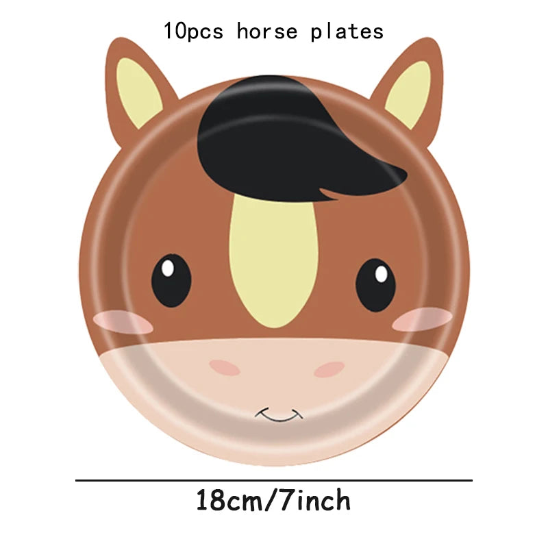 Farm Animals Party Paper Plates for Kids Birthday - Smarsty