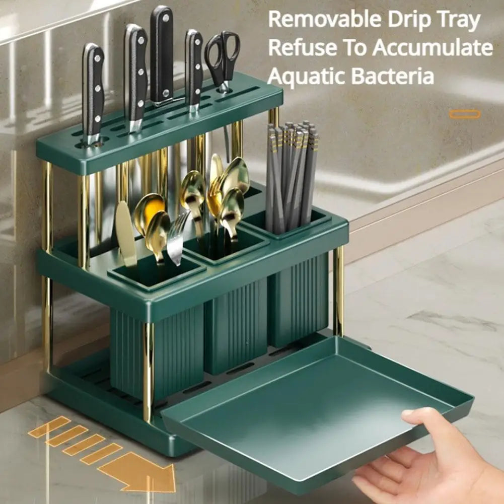 High-End Brand New Kitchen Cutlery Holder Spoon Fork Chopstick Storage Rack Utensils Organizer Kitchen Counter Top Box Rack by Smarsty