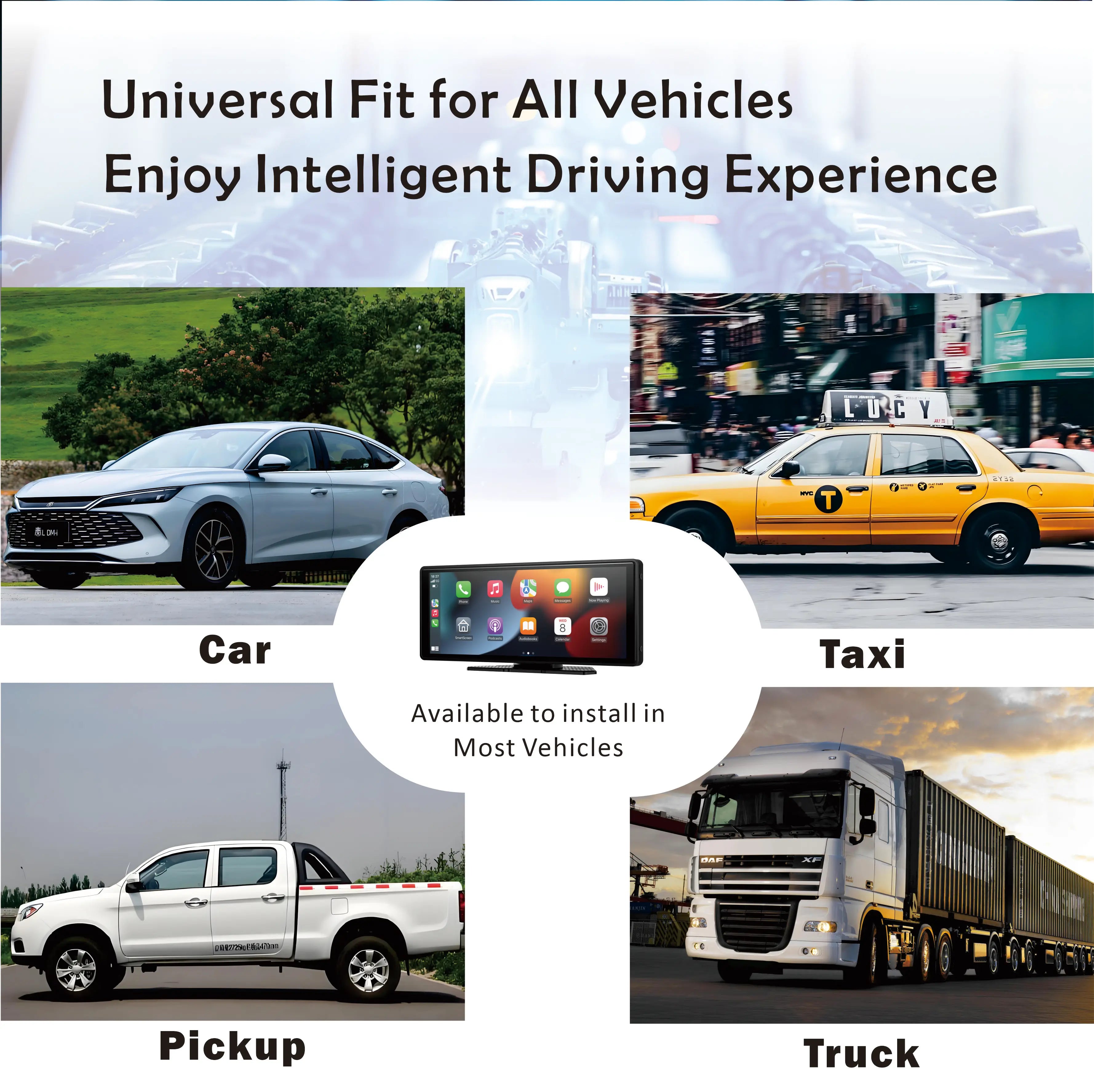 Pionray 10.26” CarPlay Android Auto Car Radio Multimedia Video Player IPS Touch Screen With AUX USB Supports Reversing Camera