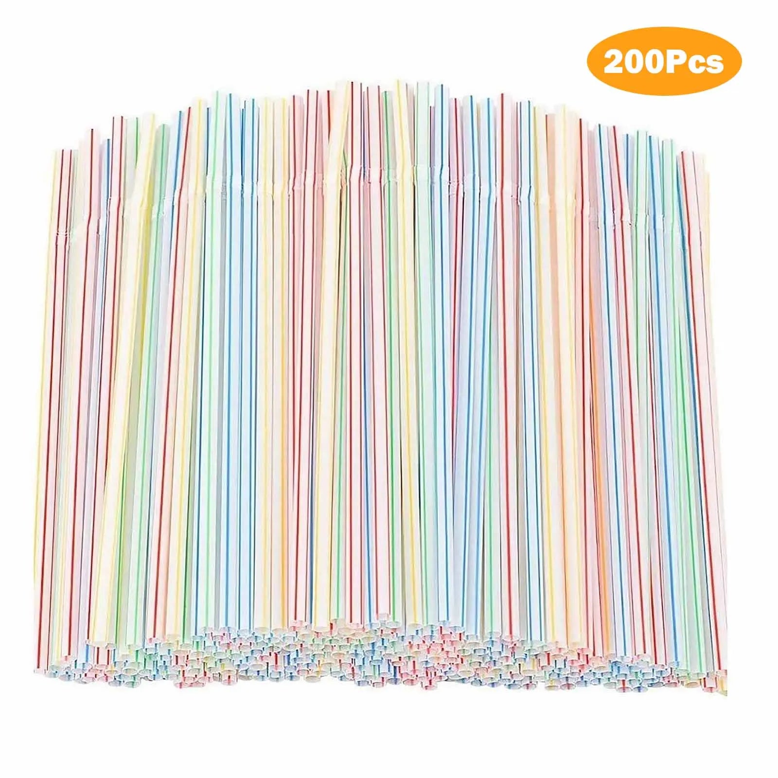 Colorful Flexible Plastic Drinking Straws for Parties - Smarsty