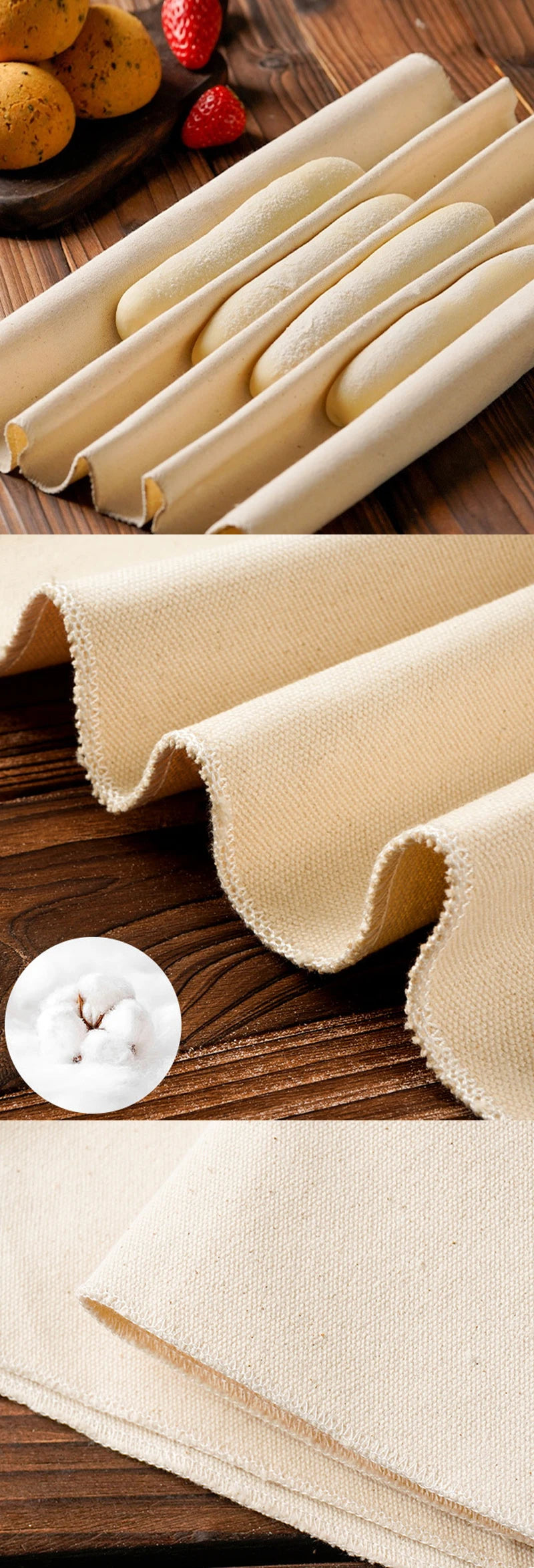 Linen Dough Fermentation Cloth for Perfect French Bread - Smarsty