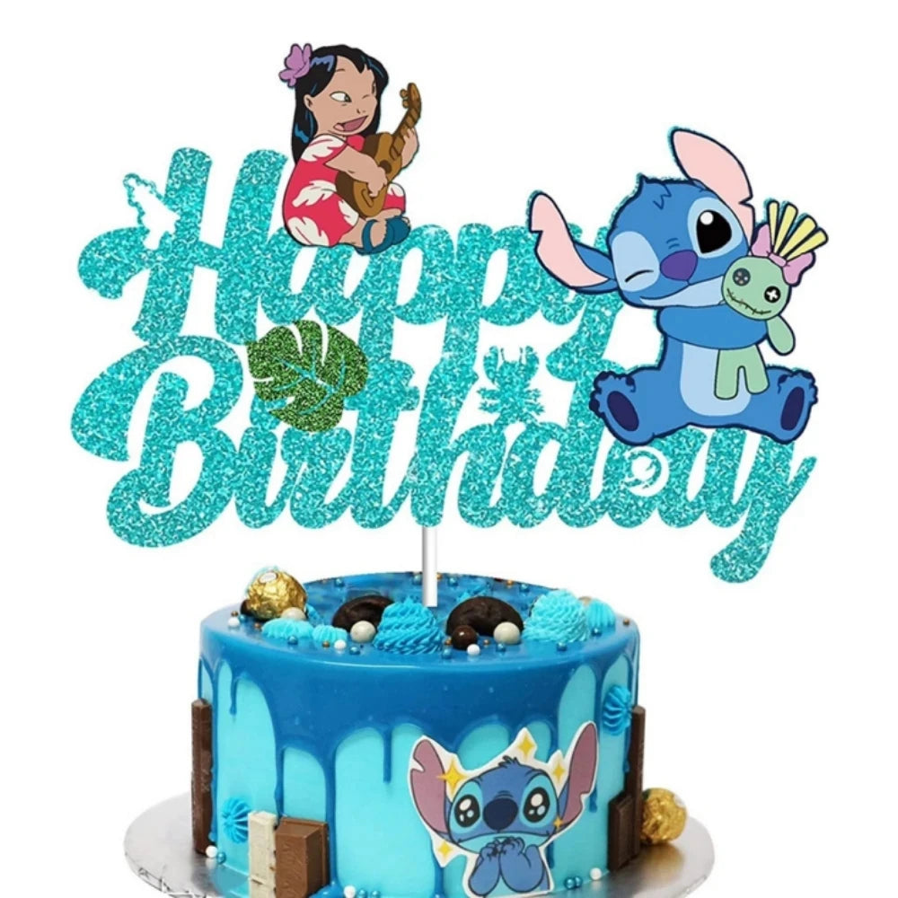 Disney Lilo and Stitch Birthday Cake Topper Decoration - Smarsty