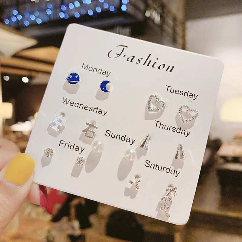 Mini S925 Silver Stud Earrings Hypoallergenic Cute Gift - Smarsty