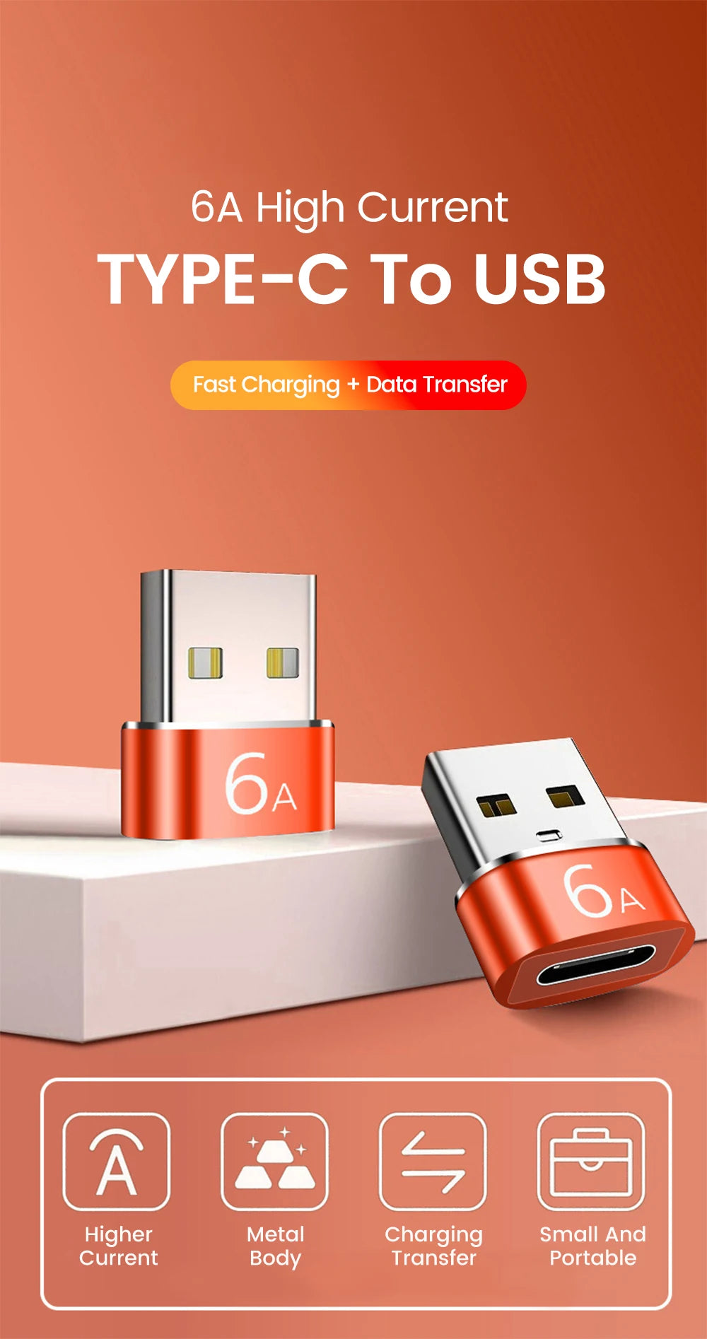 10A OTG USB 3.0 To Type C Adapter USB Female To Type c Male Fast Charging adadpter OTG USB C For Xiaomi Samsung Laptop PC - Smarsty