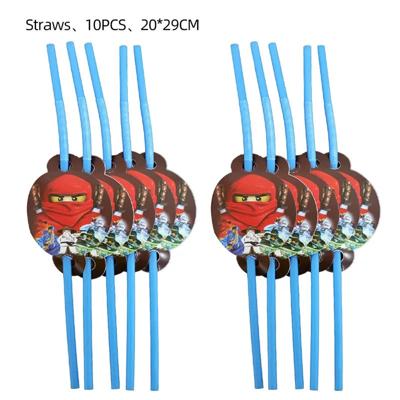 Ninja Theme Birthday Party Disposable Tableware Set - Smarsty