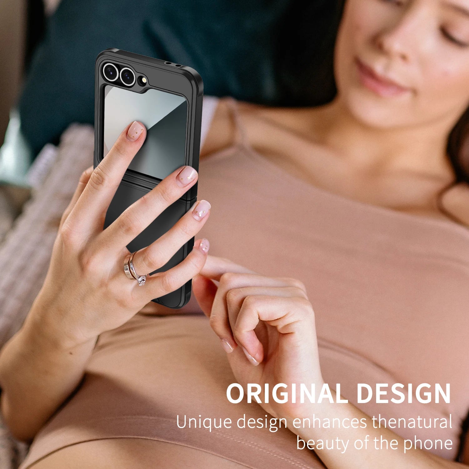 Galaxy Z Flip Case Shockproof Dual Layer Protection - Smarsty