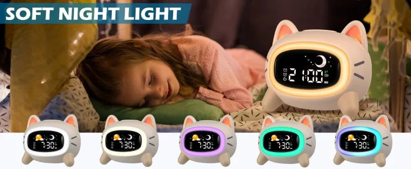 Kids Alarm Clock with Sleep Training and Sound Machine - Smarsty