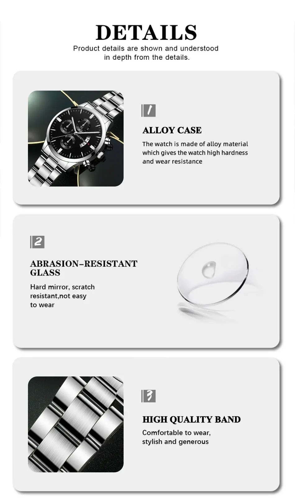 Luxury Quartz Business Watch for Men with Calendar Feature - Smarsty