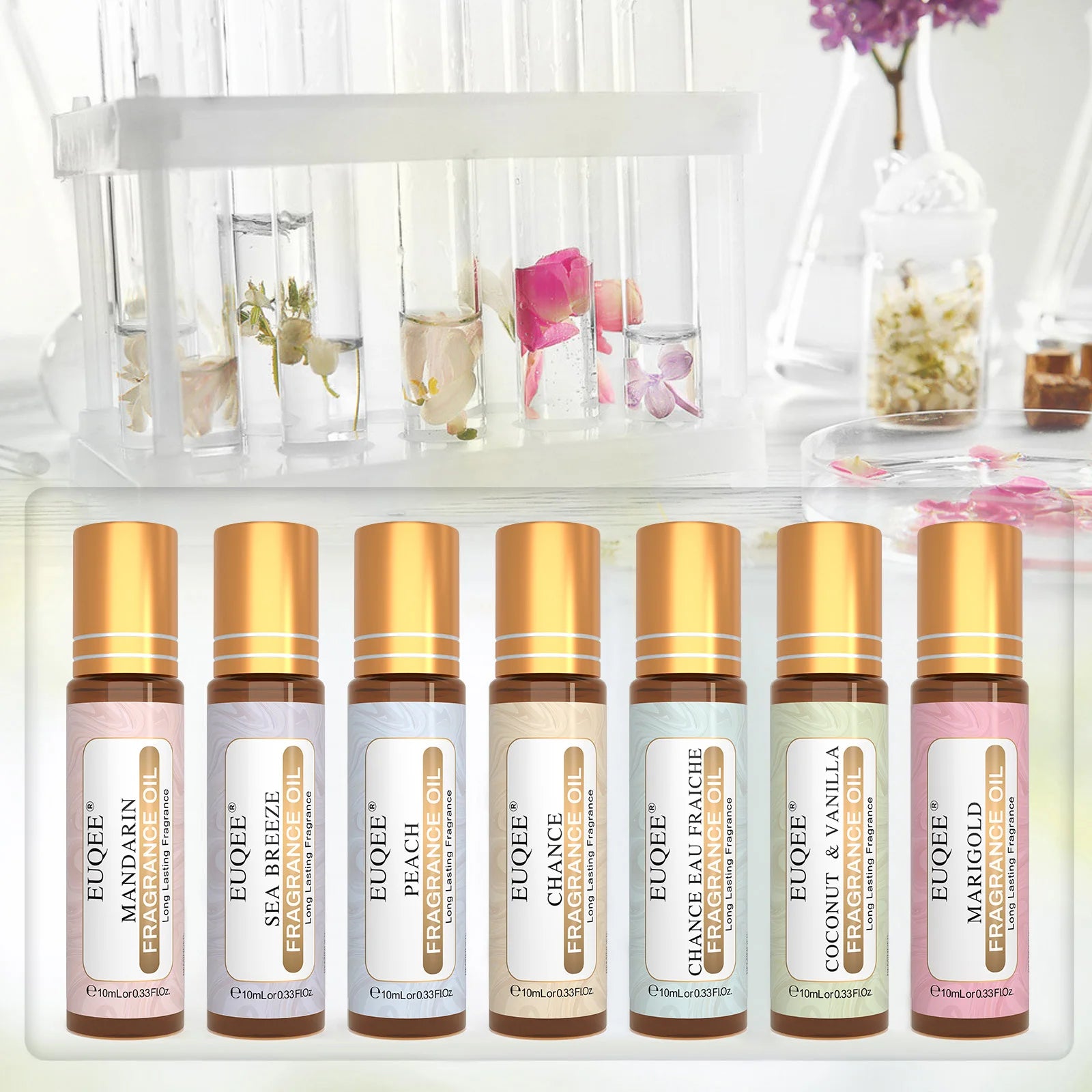 EUQEE 10ml Women's Roller Fragrance Oil Coconut Vanilla Scent - Smarsty