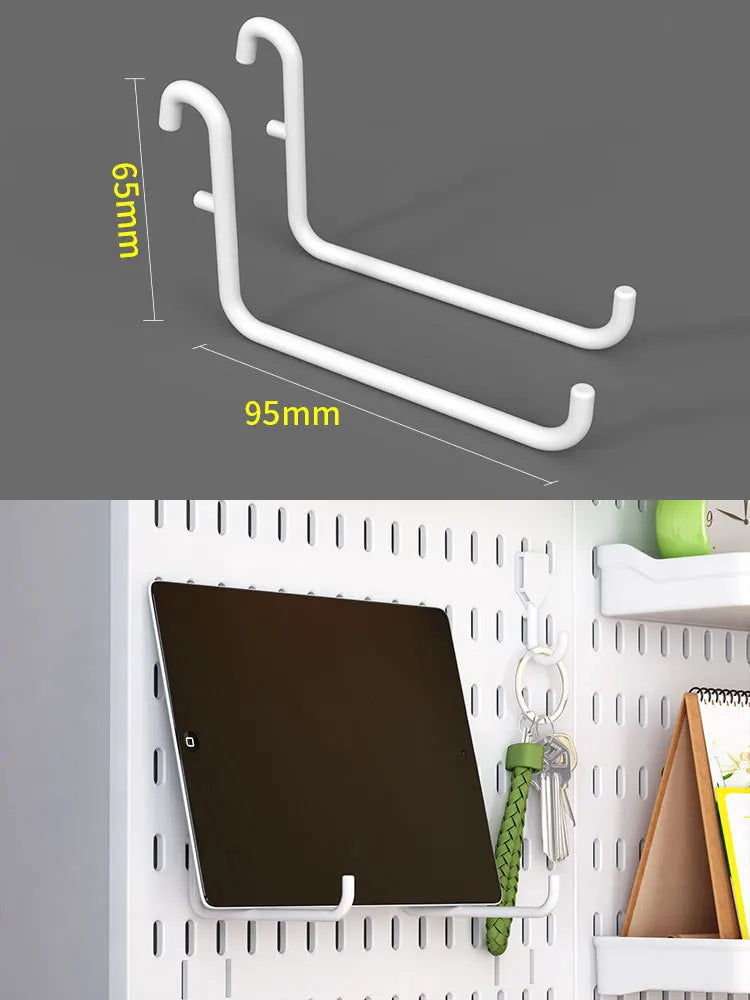 No Punching Pegboard Wall Organizer Panel Shelves For Gamer Room,bathroom,kitchen Storage Rack Organizer Pegboard Accessories