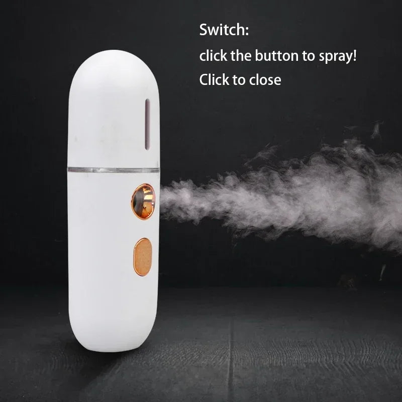 Mini Portable Humidifier Nano Mister Facial Steamer for Hydrated Skin - Smarsty