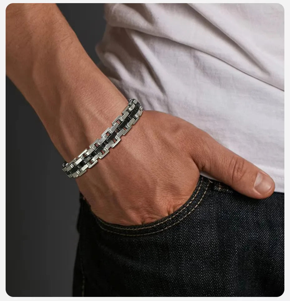 Vnox Stainless Steel Chain Bracelet for Men Gift - Smarsty