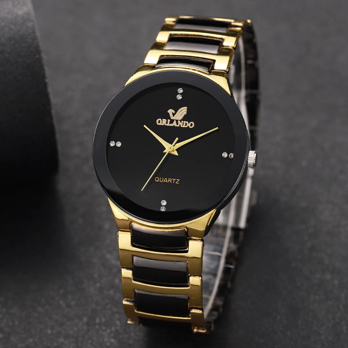 Men's Fashion Black Steel Band Quartz Watch - Smarsty