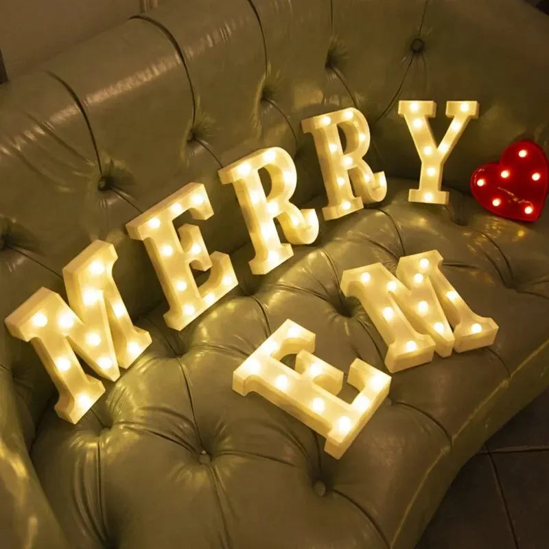 Colorful LED Letter Light for Weddings and Birthdays - Smarsty
