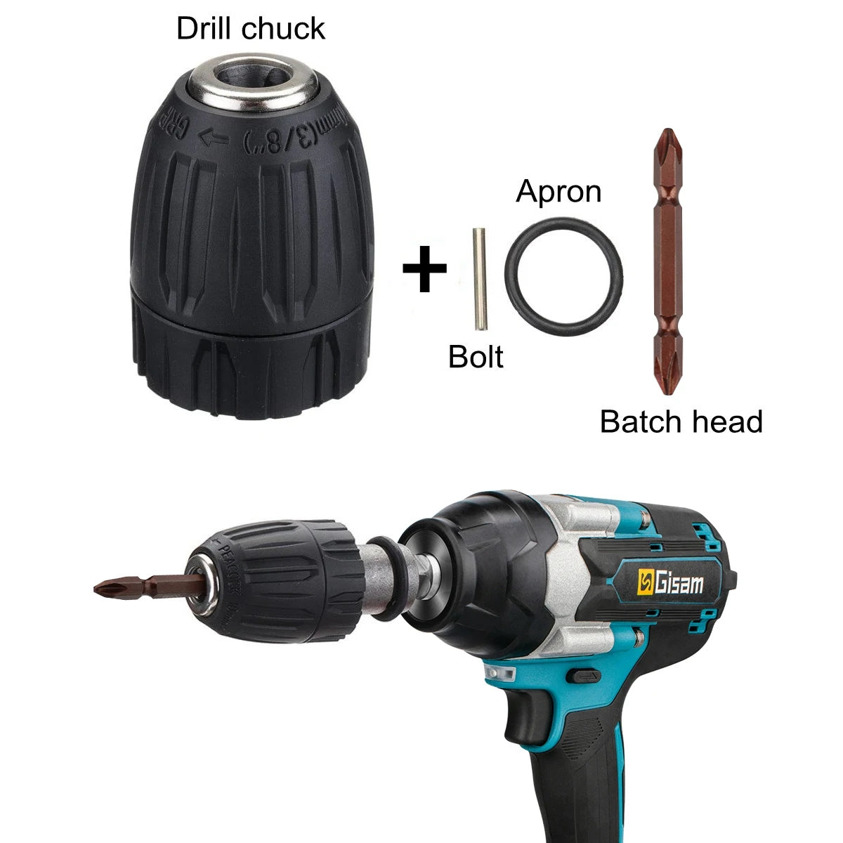 Gisam 14Pcs Electric Impact Wrench Adapter Kit - Smarsty