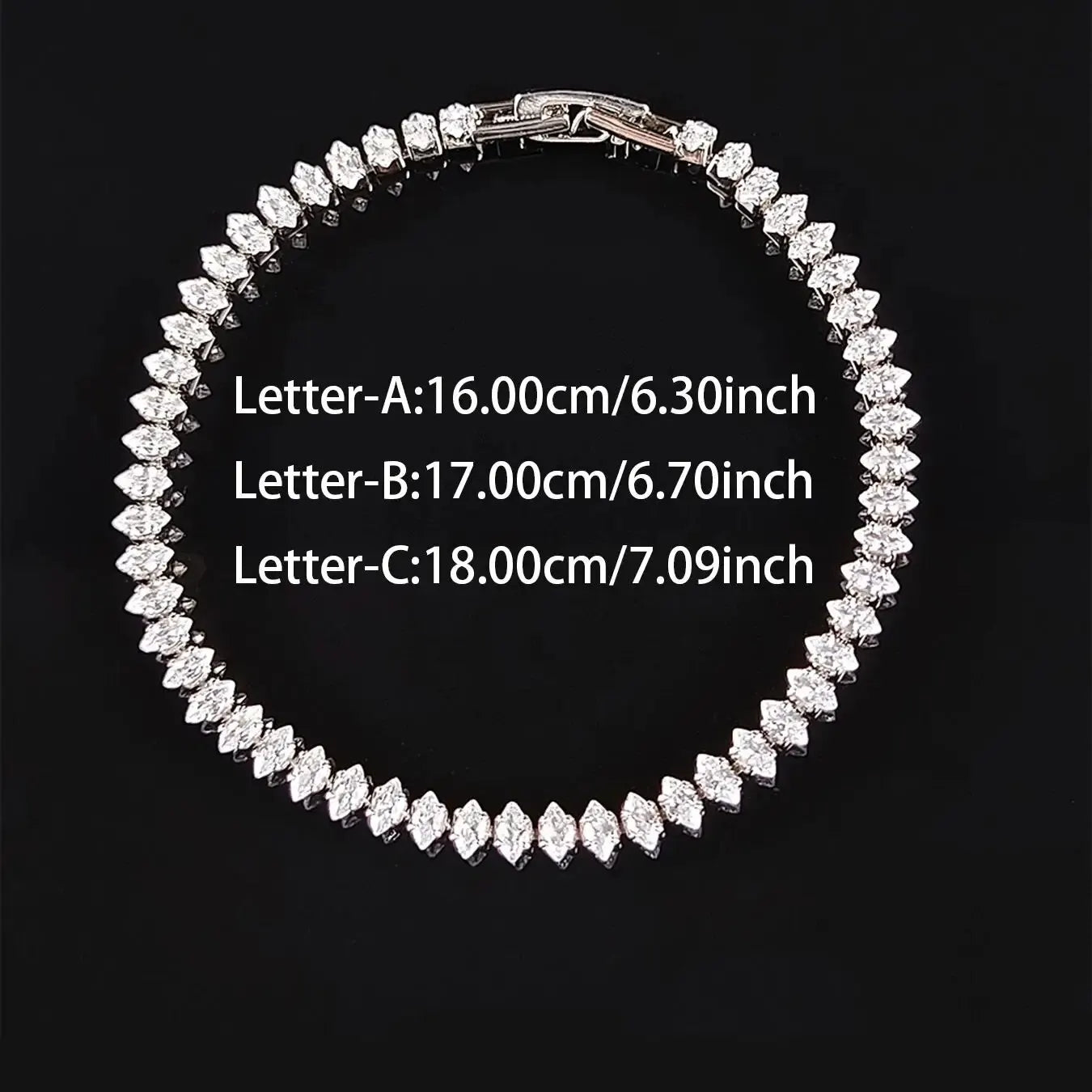 Luxury Silver Color Tennis Bracelet for Women - Smarsty