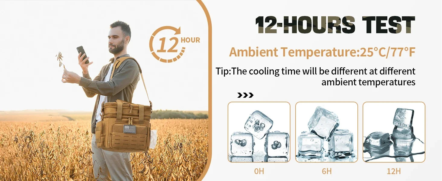 18L Tactical Insulated Lunch Box For Men Expandable - Smarsty