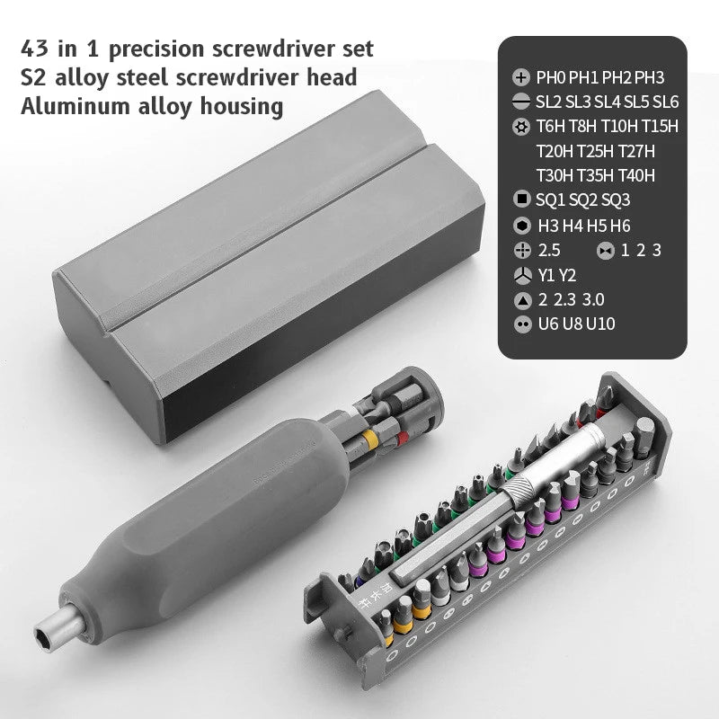 Precision Screwdriver Set 8 32 43 46 in 1 Torx Hex Phillips Magnetic Screwdriver Bit Phone Watch Laptop Mini Repair Tool Set - Smarsty